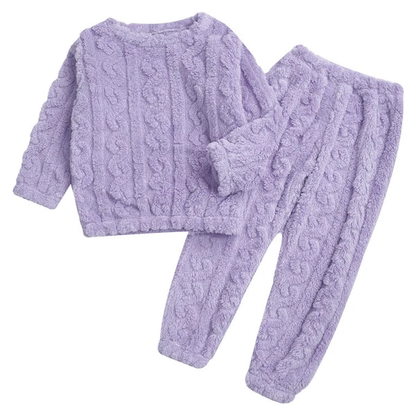 Kids Girls Set Boys Pajamas With Pants Outfits Indoor Winter Thermal Loungewear