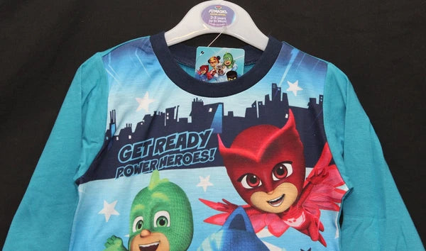 PJ MASKS Boys Pyjamas /Blue CATBOY, OWLETTE & GEKKO PJs -Sizes 18 Months-5 Years