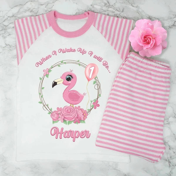 Personalised Girls when i wake up i will be 1...2...3.... Pyjamas Very Cute