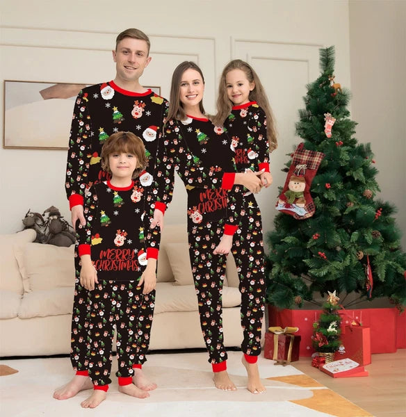 UK Family Matching Christmas Pyjamas Adult Kids Xmas Nightwear Pajamas Pjs Set