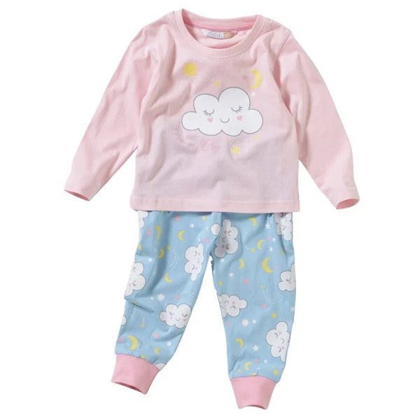 Toddler Girls Long Pyjamas Elephant Kitten Bunny Rabbit Dog Dream Snuggle 6-23 m