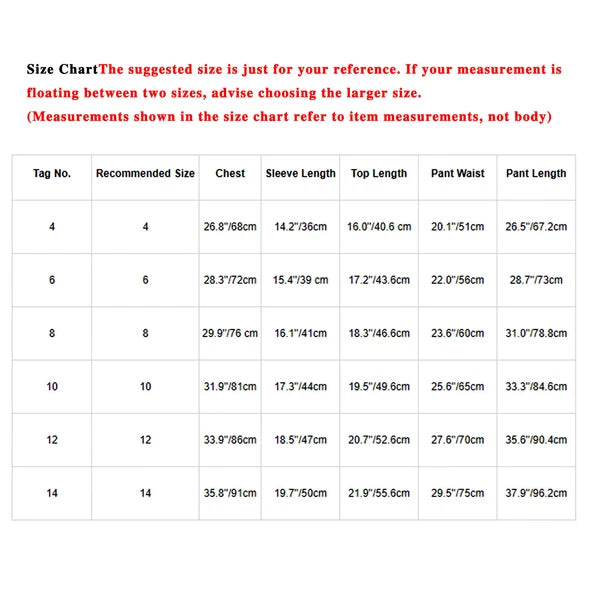 Kids Boys Girls Tees Elastic Top Pajamas Sleepwear Letter Print Set Thermal