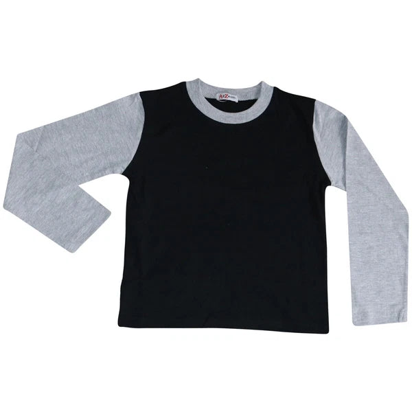 Kids Boys Girls Contrast Color Pjs Plain Stylish Pyjamas Set New Age 2-13 Years