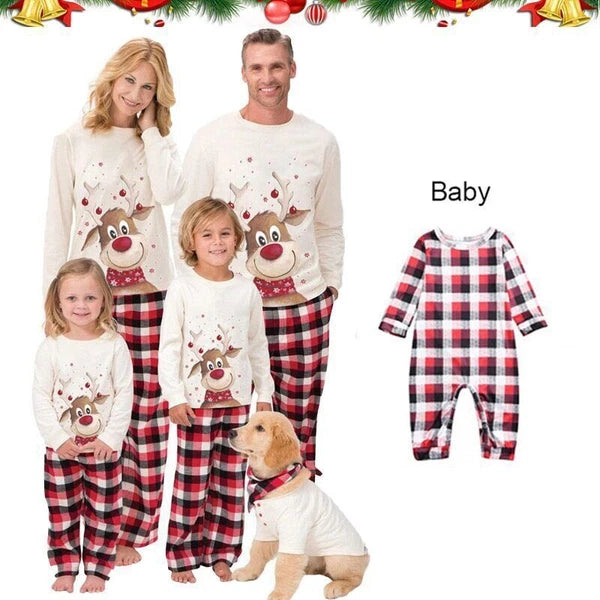 Couples Christmas Pajamas Clothing Set Mother Kids Clothes Christmas Pajamas