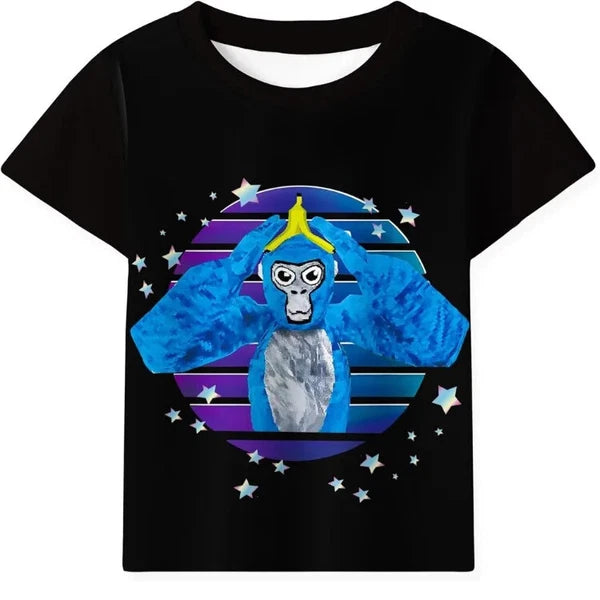 Gorilla monkey T Shirt Kids Monke Short Sleeve T-shirt Shorts Summer Pajama sets