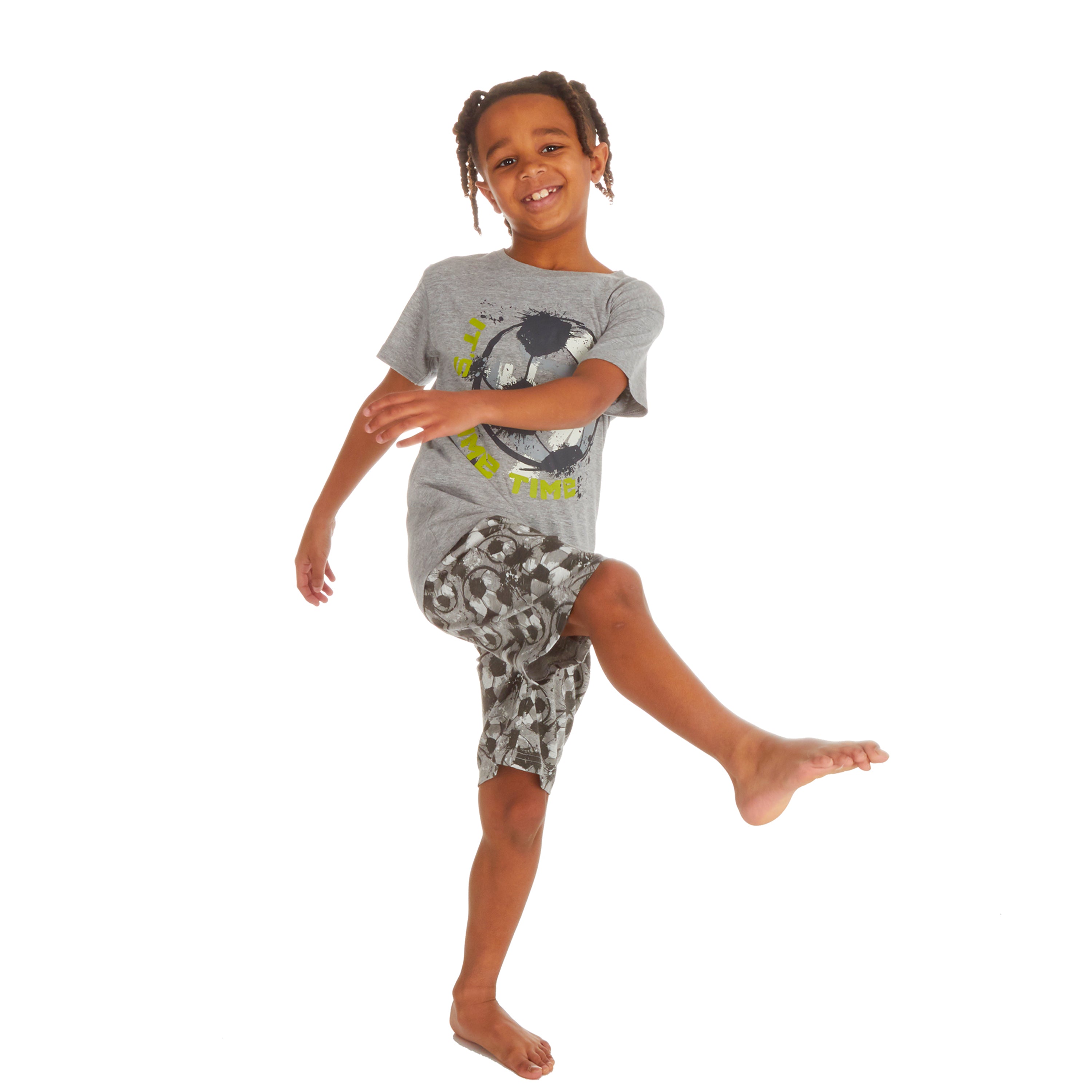 Boys 2 Piece Pyjama Set Cotton Rich PJs Summer T-shirt Shorts Set Age 2-13 Years