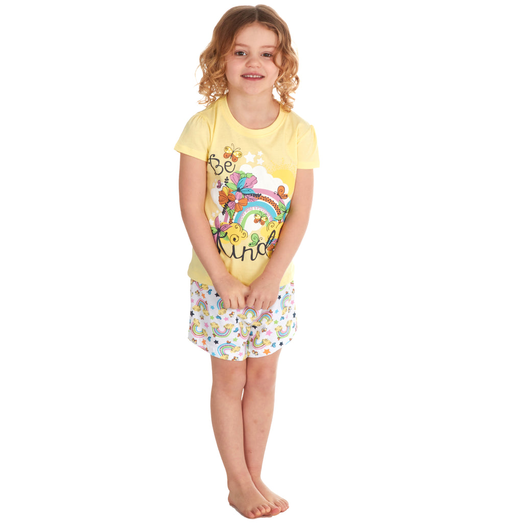 Kids Girls Pyjamas Short 100% Cotton 2-3 3-4 4-5 5-6 7-8 9-10 11-12 13 Years UK