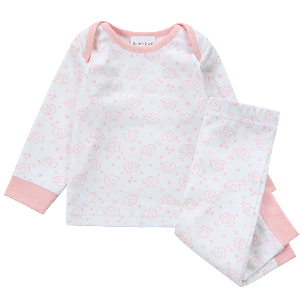 Baby Pyjamas 0-6 6-12 12-18 18-24 Months 2 Piece Pyjama Set 100% Cotton Long UK